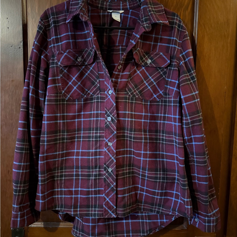 Duluth Trading Co Women's Plaid Button Down Shirt